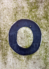 Written Wording in Distressed State Typography Found Number