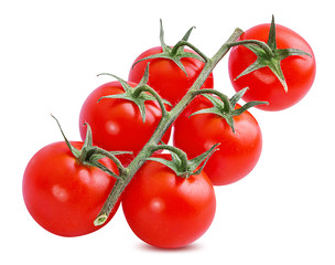 Fresh tomato isolated on white background with clipping path