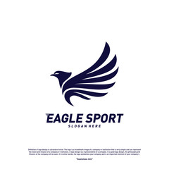 Fototapeta na wymiar Eagle logo design vector. Birds logo concept vector template