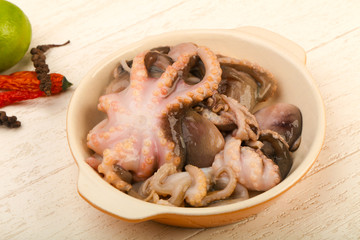 Raw octopus