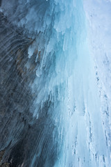 Icicles on Lake Baikal