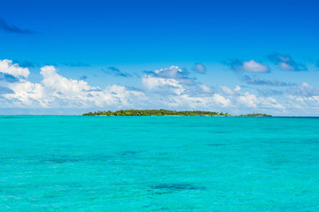 Beautiful sandy beach in uninhabited island