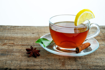 tea with lemon sliced