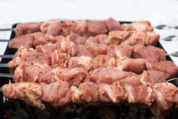 grilled pork shashlik