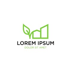 Fototapeta premium organic food factory logo vector
