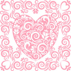 Vector ornamental decorative symbol heart