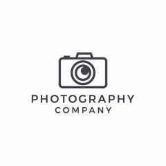 photography line art outline logo icon design