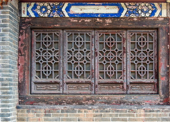 Old window in a Chinese Temple.