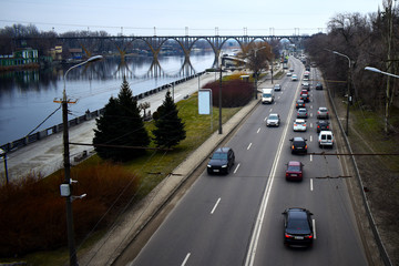 traffic on the highway