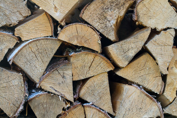 Stack of firewood background