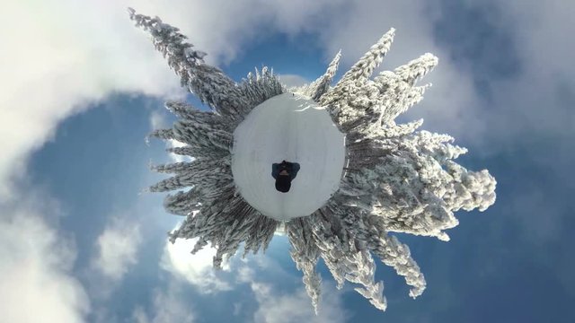 360 Grad, Winterwanderung am Ochsenkopf, Fichtelgebirge