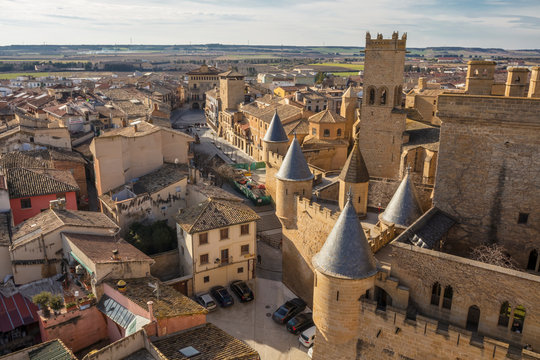 Castle of Olite in Navarre province, Spain