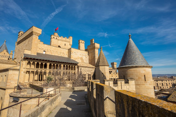 Castle of Olite in Navarre province, Spain