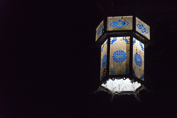 Old Chinese lamp, Fenghuang ancient town, Hunan, China