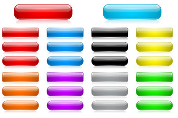 Colored 3d glass buttons