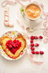 Romantic Breakfast on Valentine's Day