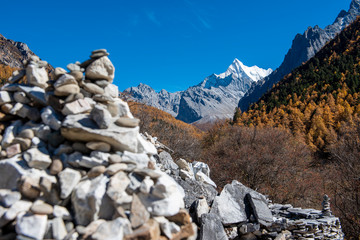 Zen rocks on the hill