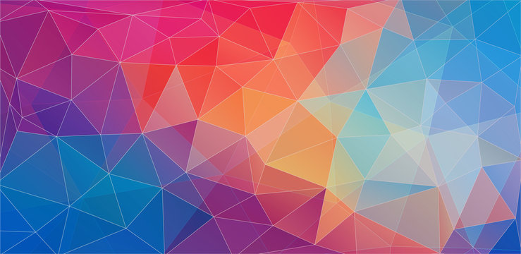 Flat triangle color geometric wallpaper for your proect