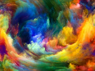 Foto auf Acrylglas Gemixte farben Tanz der Farbe