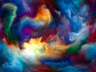 Photo sur Plexiglas Mélange de couleurs Couches de peinture