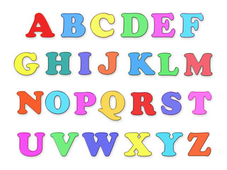 Children's multicolored alphabet , abc