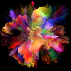 Fototapeta na wymiar Conceptual Color Splash Explosion