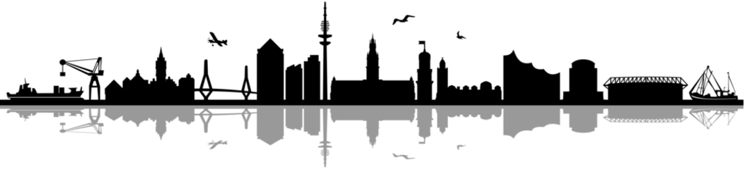 Hamburg City Skyline © SimpLine