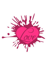 spritzer love farbe klecks tropfen graffiti happy valentines day logo text liebe valentinstag feiertag schenken geschenk design herz verliebt paar pärchen