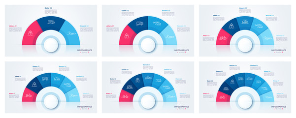 Vector circle chart design, modern templates for creating infographics