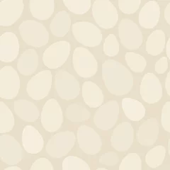 Papier Peint photo Beige Modèle sans couture de silhouettes d& 39 oeufs de Pâques sur fond beige
