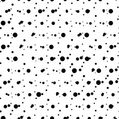 Seamless abstract background with dots, circles. Messy infinity dotted geometric pattern. Vector illustration.    