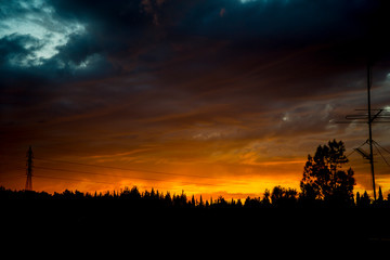 Obraz premium sunset in park