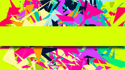 Abstract background with colorful chaotic triangles, polygons.  Vector illustration.     