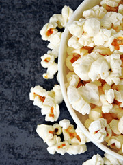 Fresh hot homemade popcorn