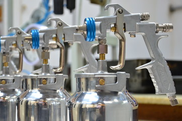 Series production of paint spray guns