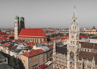 Fototapeta na wymiar München Innenstadt von oben