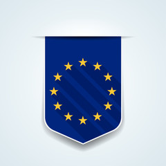 European Union shield label Coats of arms illustration