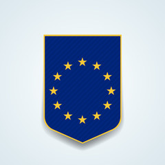 European Union shield label Coats of arms illustration