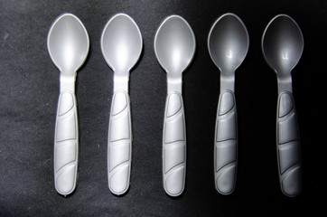 spoon and fork isolated on white background