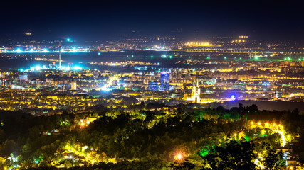Zagreb panorama sljeme night croatia