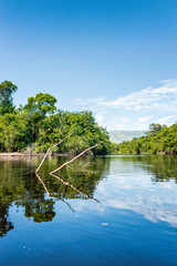 Corocoro River & Amazonian Landscape deep in the rainforests of Yutaje, Venezuela