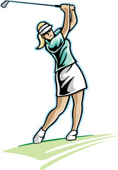 Lady golfer