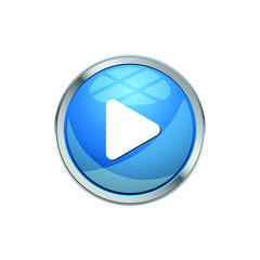 Modern Play Icon Button Logo