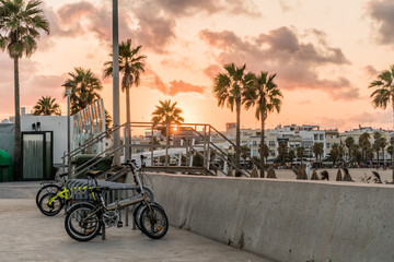 bike at beach valencia spain