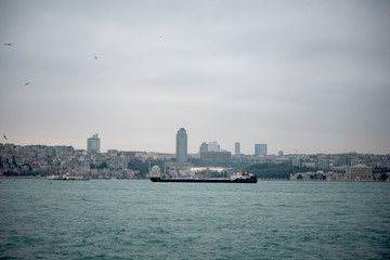 Dramatic view of Istanbul bosphorus