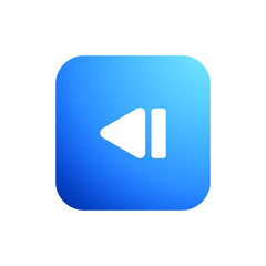 Modern Step Back Icon Button Logo