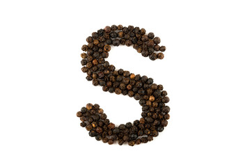 ブラックペッパーのアルファベット S