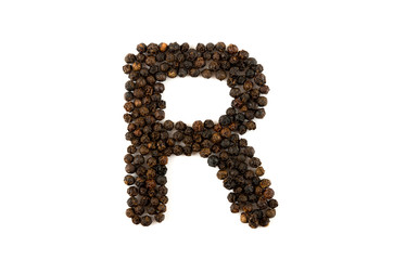 ブラックペッパーのアルファベット R
