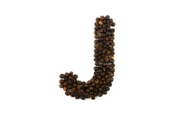 ブラックペッパーのアルファベット J