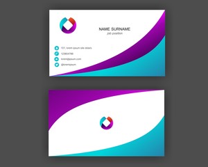 Modern simple business card gradient